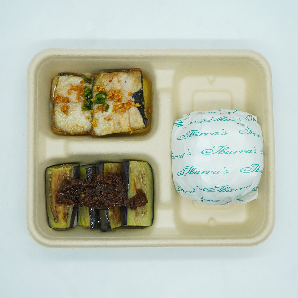 Bangus Ala Pobre and Steamed Eggplant Rice
