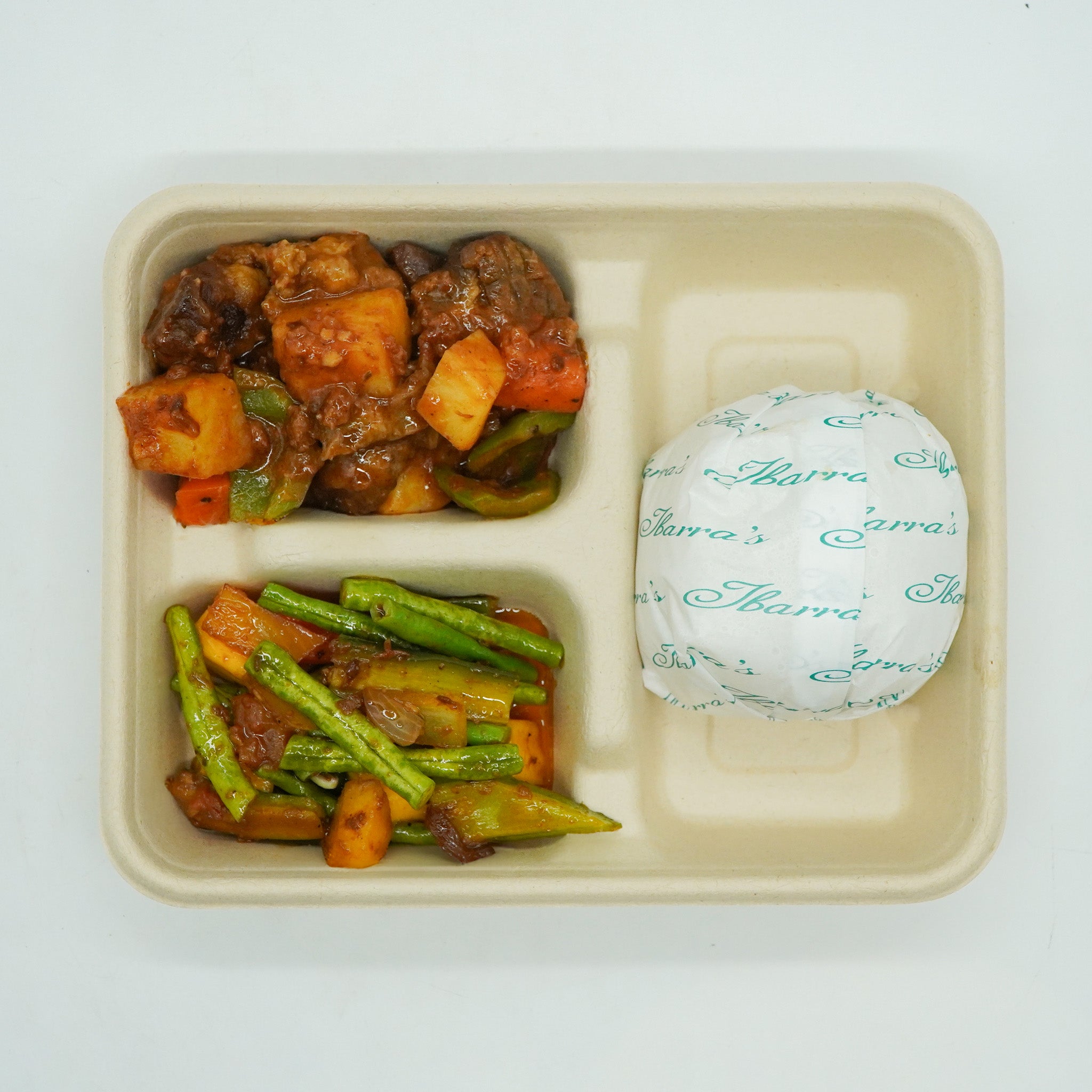 Beef Caldereta and Pinakbet Rice