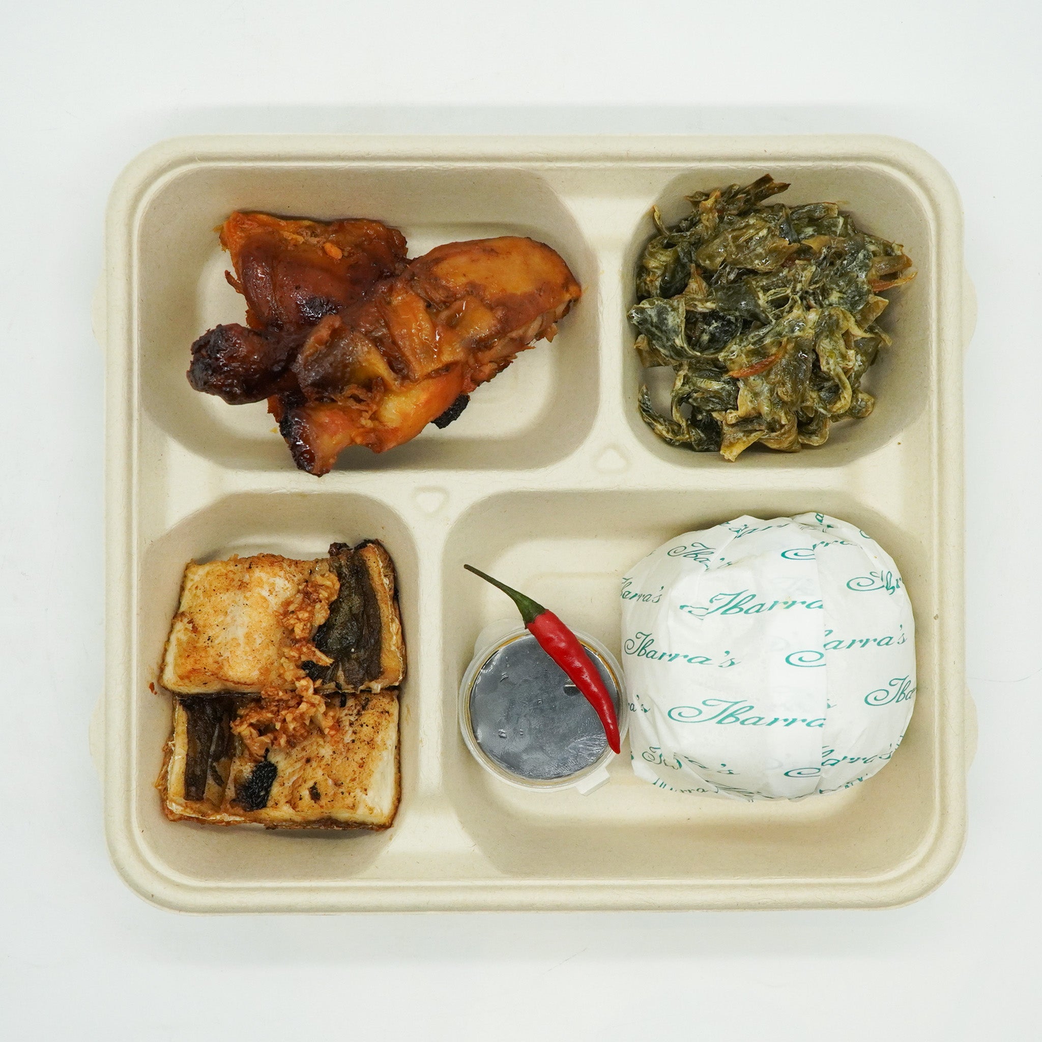 Chicken Inasal, Bangus Ala Pobre and Laing Rice