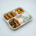 Chicken Salpicao, Fried Fish Fillet with Tartar Sauce and Roasted Veggie Rice