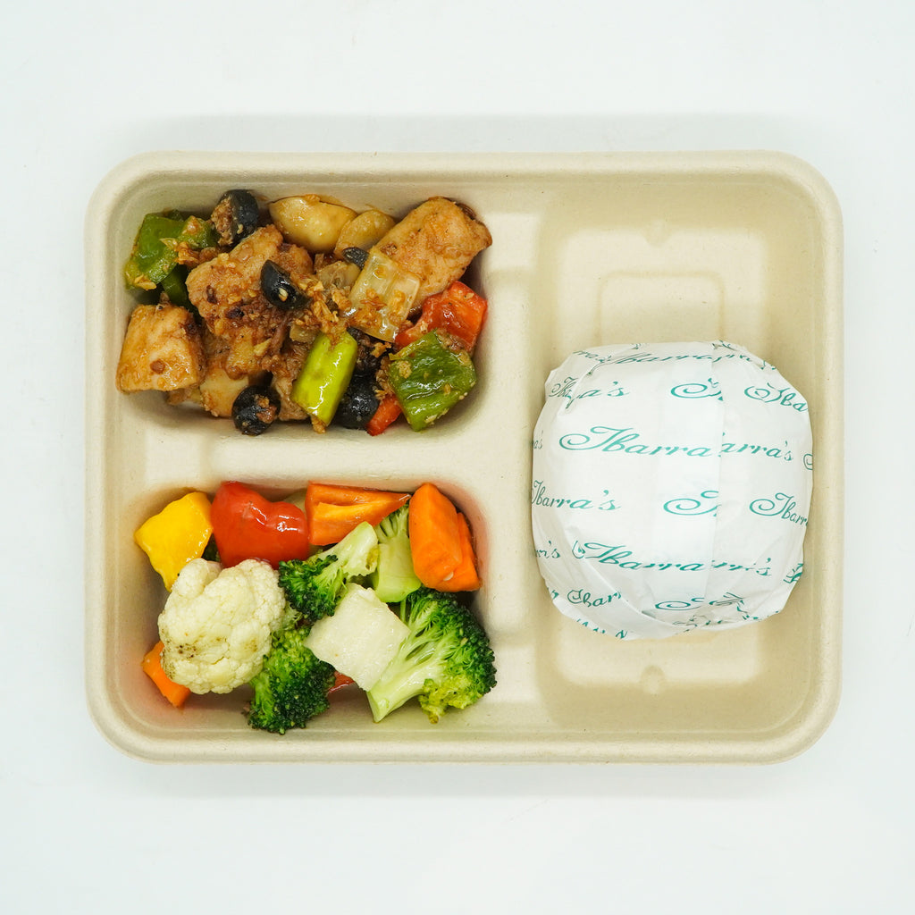 Chicken Salpicao and Roasted Veggie Rice